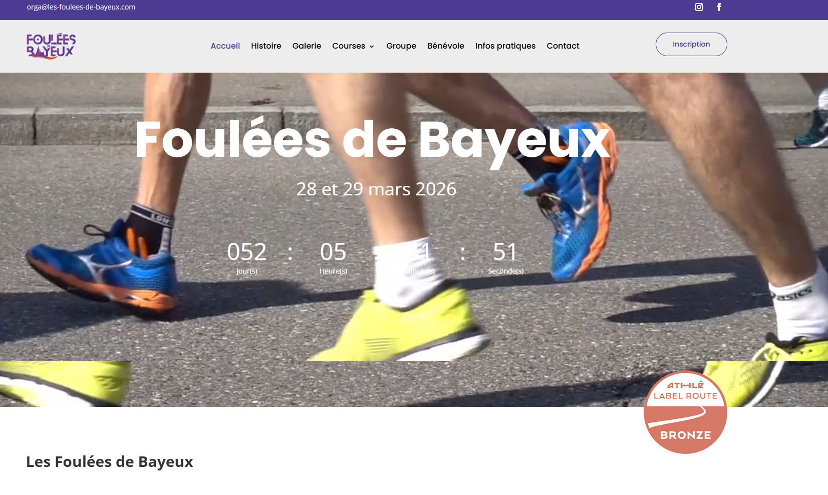 Homepage du site Les médiévales de Bayeux