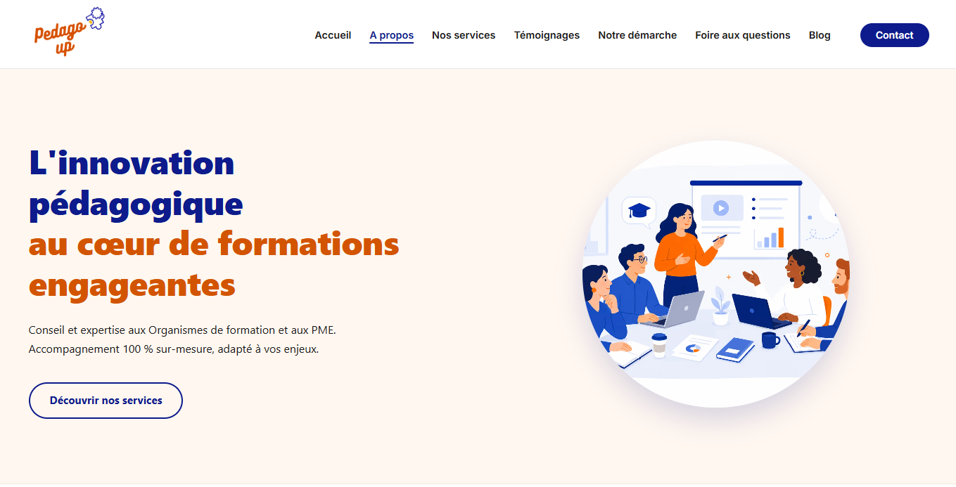 Homepage du site Pédago’Up